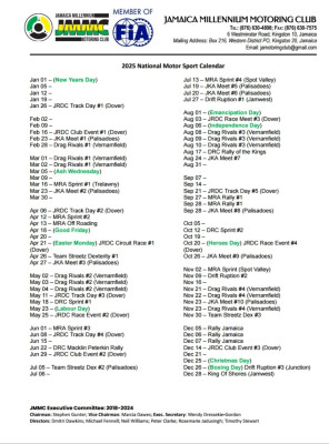 2025 Motorsports Calendar